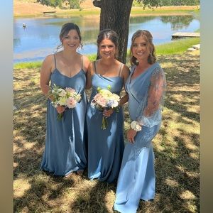 THEIA COUTURE KIERA BEADED PUFF SLEEVE GOWN